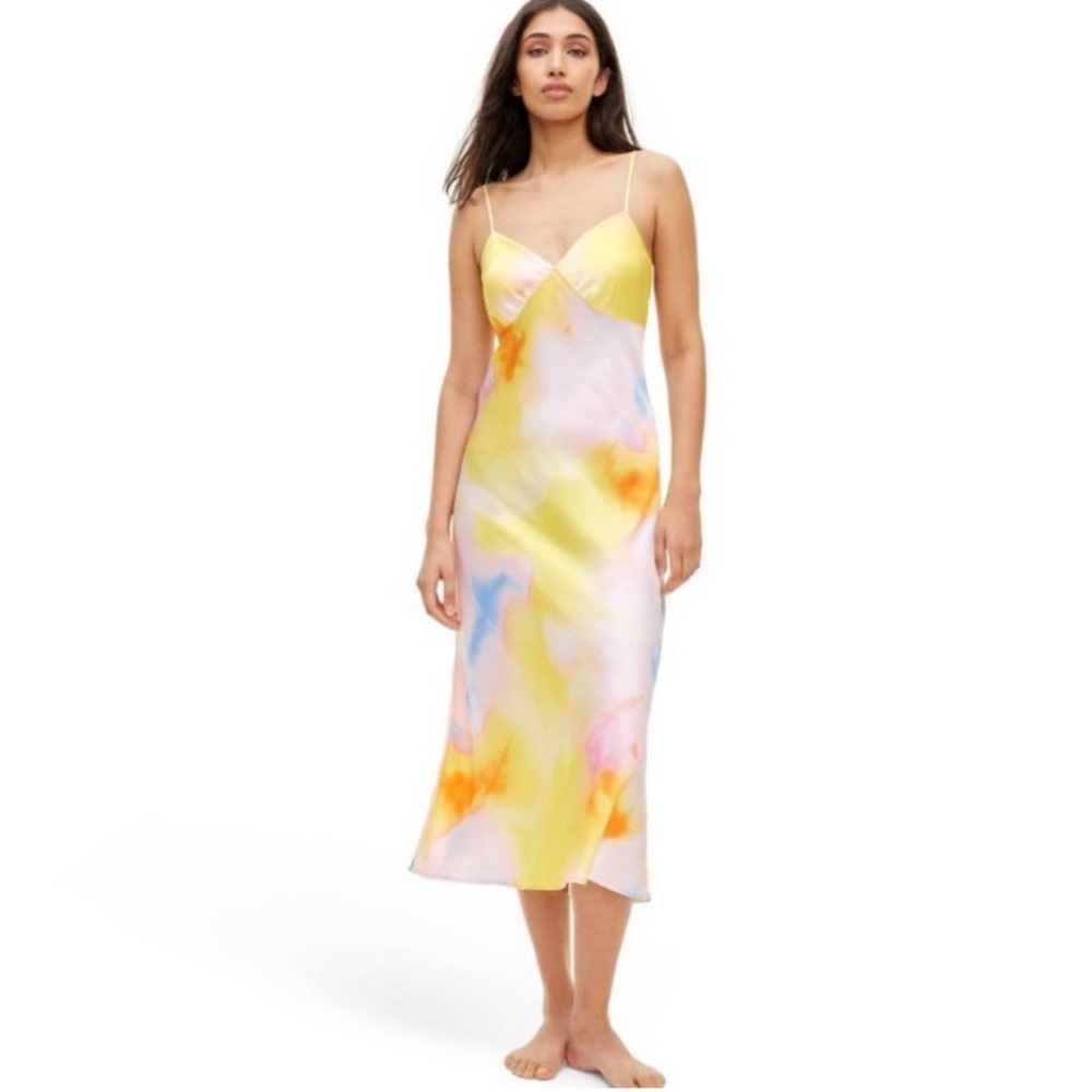DVF x Target Long Satin Sunset Slip Dress